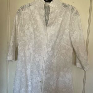 Naracamicie White Textured Blouse